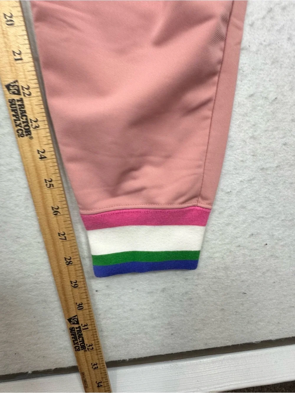 Nike Women’s Hushed Pink Joggers With Striped Cuff Size Medium